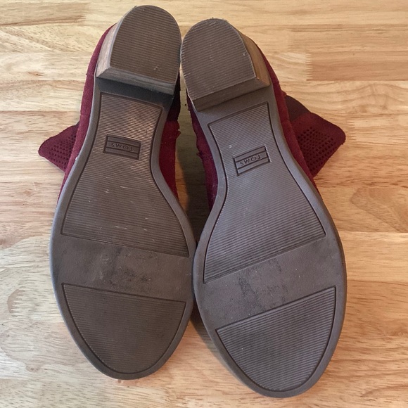 TOMS Suede Majorca Perforated Peep toe Bootie - Picture 8 of 11